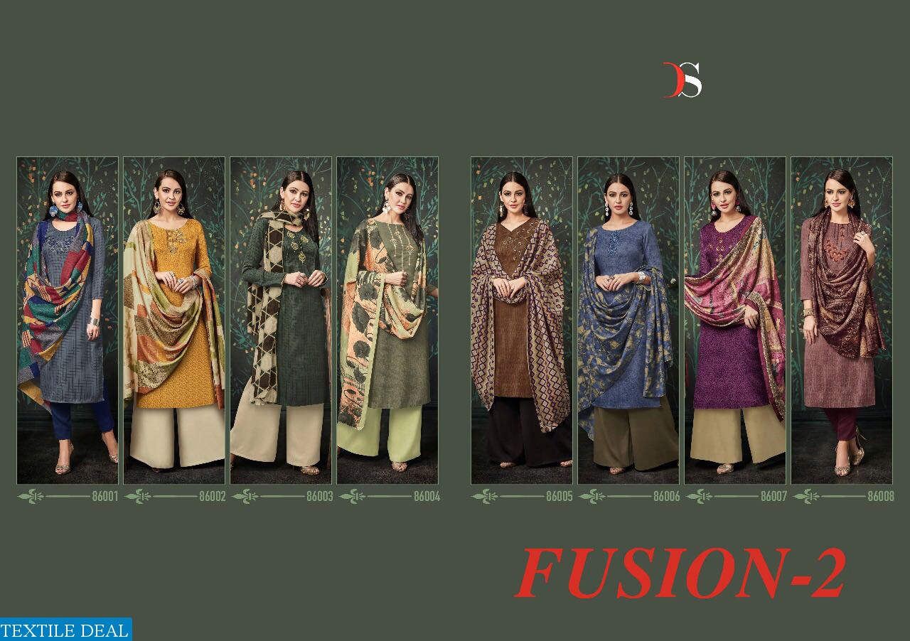 Fusion vol-2 Wholesale Winter pashmina Dress material